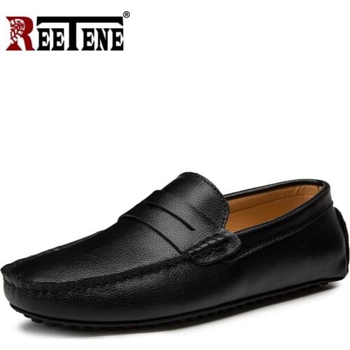 REETENE Big Size 38-49 Men Loafers MenS Flats Slip-On Loafers Autumn Casual Shoes For Men Comfort Breathable Loafers Male