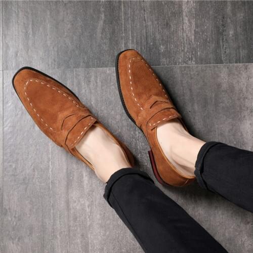 New Fashion Men Formal Real Leather Derby Shoes Casual British Style Flats Office Suit Dress Shoes Evening Party Wedding Shoes