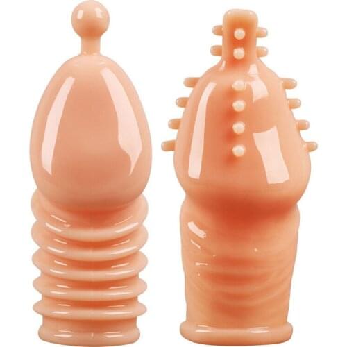 Soft Silicone Glans Sleeve Chastity Cage Penis Ring Delay Ejaculation Reusable Condom Dick Penis Extender Adults Sex Toy for Men