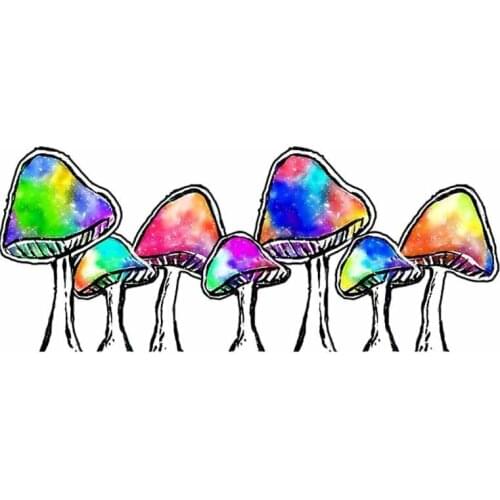 A Bunch of Colorful Mushrooms Air Conditioner Personality Decal Vinyl Material Creative Cover Scratches Waterproof Car Stickers