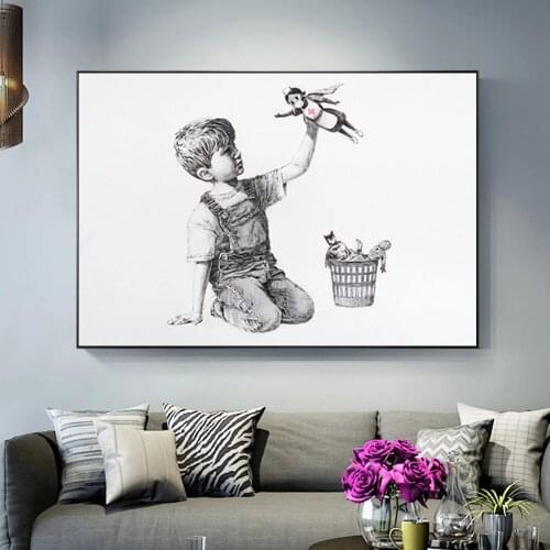 Banksy Game Changer Nurse Tribute Canvas Painting Posters and Prints Wall Art Abstract Pictures for Kids Room Home Decor Cuadros