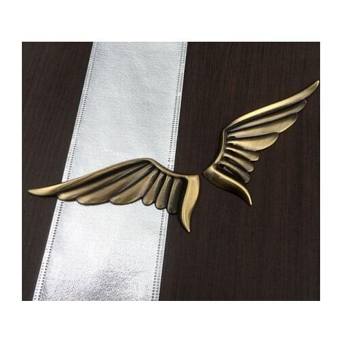 New Bronze Auto Stickers Metal Angel Eagle Wings Badge Emblem Decal Motorcycle Modified Car Accessories