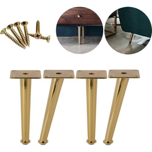 Golden Metal Furniture Legs Table Cabinet Diagonal Side Bracing Legs 20CM Height