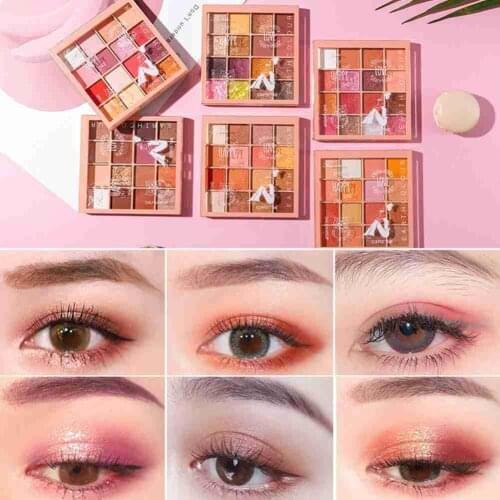 Peach Blossom Watercolor 16 Color Mashed Potatoes Eyeshadow Matte Pearlescent Glitter Sequin Wet Powder Makeup Eyeshadow Palette