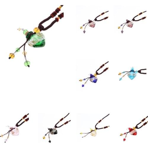 Car Perfume Hanging Bottle Empty Essential Oils Diffuser Pendant Necklace