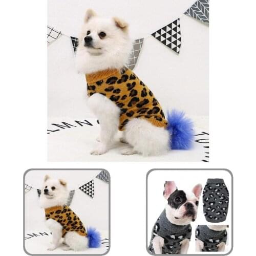 Skin-friendly Durable Cute Pet Puppy Knitted Pullover Costume Soft Texture Pet Pullover Bright Color for Teddy