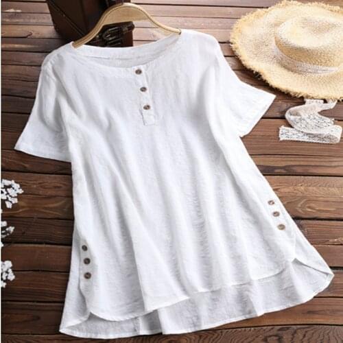 Large Size Womens Shirt Plus Size 4XL 5XL 6XL 7XL 8XL Summer Female Round Neck Casual Short Sleeve Loose Irregular Hem Top