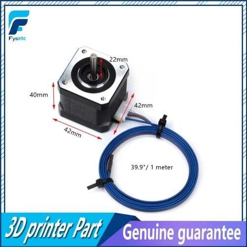 1pc Nema 17 Stepper Motor 42 Motor 1.5A 2 Phase 4 Wires 1.8 Degree With Cable For Extruder CNC Prusa I3 MK3 TEVO Tornado