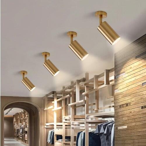 Modern Golden Adjustable Rail 3 Phase Magnetic Fixture 30W Cob Led Dimmable Led Track Lighting Narrow Beam Angle Spotlights