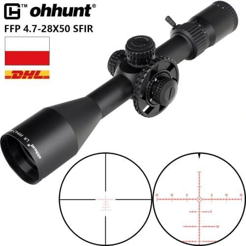 SHIP FROM Poland Ohhunt Tactical Sight 4.7-28X50 Glass Etched Reticle Side Parallax Turrets Locked Hunting Riflescope