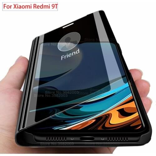 Smart Mirror Magnetic Flip Case For Xiaomi Redmi 9T Case Redme Redmy Note 9t 9 T Not9 t xaomi Phone Cover Stand Fundas Coque