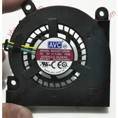 AVC BAZA0712R5M P006 510S-23ISU 520S-23IKU Think CenE95z 01EF166 DC 5V Server Cooling Fan