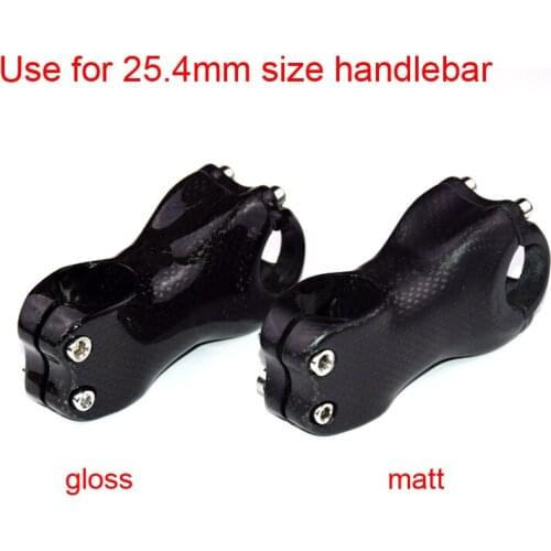 Newest Mountain bike glossy matte 3K full carbon fibre stem carbon Road bicycle stem MTB 25.4*70/80mm 6 degrees angles Free ship