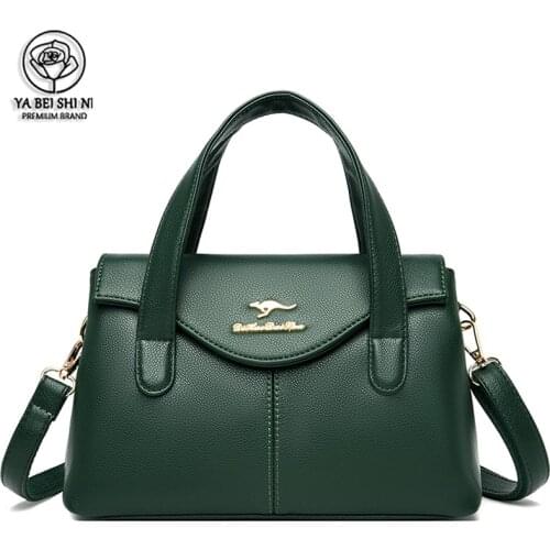 High Quality Leather Fashion Famous Brand Designer High Quality Leather Handbags For Women Simple Totes Ladies Causal Handbags