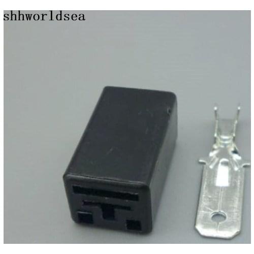 Worldgolden H1 h3 male plastic socket 1p 6.3mm