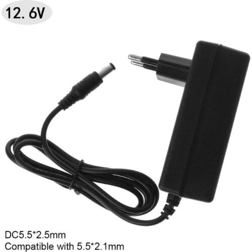 Battery Charger 12.6V DC 1A Intelligent Lithium Li-on Power Adapter EU US Plug Transformer
