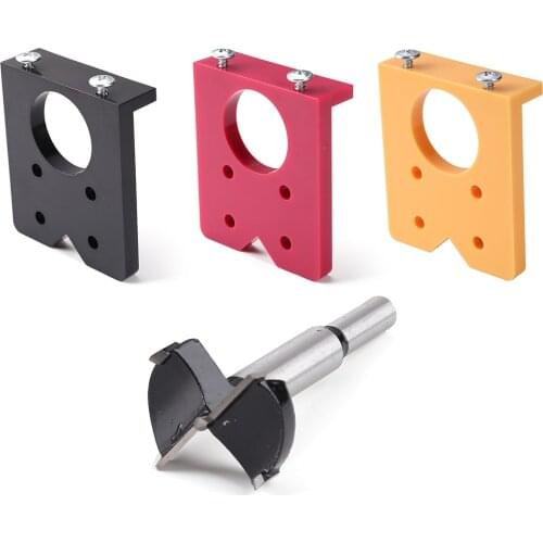 35mm DIY Locator Hole Drill Template Woodworking Mounting Hinge Drilling Jig Guide Door Hole Opener Kit Concealed Cabinet Tools