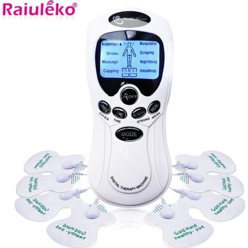 8 Models Electric Herald TENS Muscle Stimulator Acupuncture EMS Body Massage Meridian Digital Therapy Machine Electrostimulator
