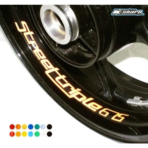 8 X CUSTOM INNER RIM DECALS WHEEL Reflective STICKERS STRIPES FIT DUCATI STREETTRIPLE 675