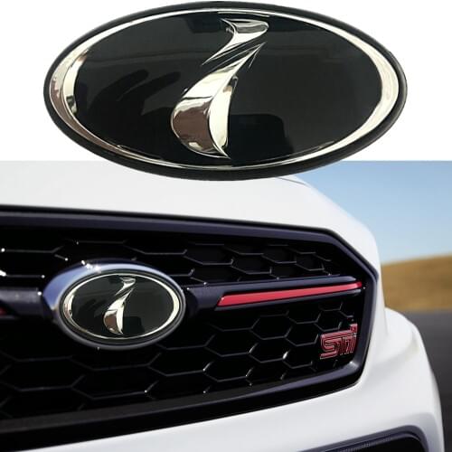 Car Front Grill i Logo Emblem Sticker ABS Car Styling For Subaru Impreza WRX STI 2002-2005 Modification Replace Accessories
