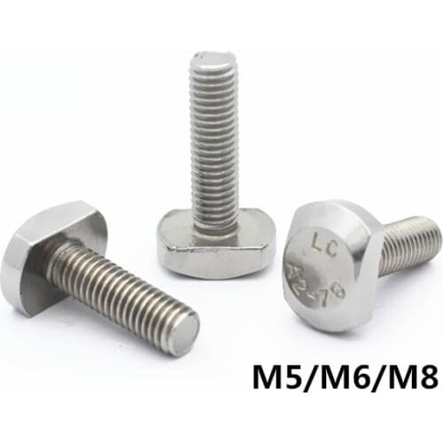M5/M6/M8 GB37 T-Shapep T-Style T Head Screw Bolts Stainless Steel Screw