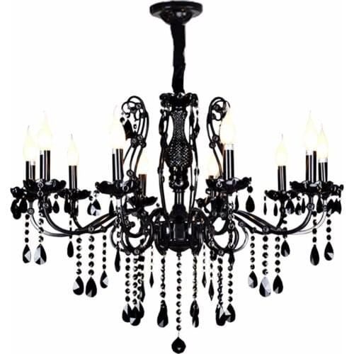 Flush Mount Crystal Chandelier Vintage Wrought Iron Chandelier Lighting Black Contemporary Chandeliers Kitchen Black chandelier