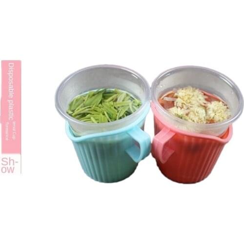 Sale Hot 1pcs Colorful Plastic Disposable Paper Cup Holder Anti-scalding Insulation Cup Set Durable Usefully Home Accessories