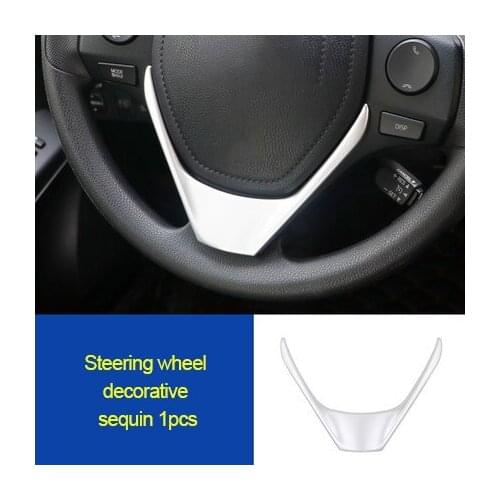 For Toyota RAV4 2014-2018 ABS chrome Steering wheel decorative sequin 1pcs
