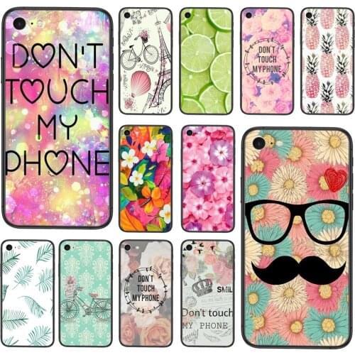 For Galaxy S30 S21 S20 Fe S10 S10E S9 S8 S7 S6 Edge Lite Plus Ultra Do Not Touch My Phone Pink Flower Accessories Phone Cases