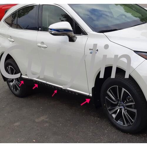 For Toyota Harrier Venza 2020 2021 Chrome Car-Styling car Auto Decorative Accessories Side Door Body Molding Cover Trim