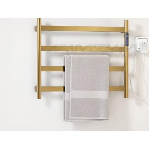 304 Stainless Steel Electric Towel Rack Carbon Fiber Heat Rack Towel Bathroom Towel Warmer+Timing/Temperature Control Function