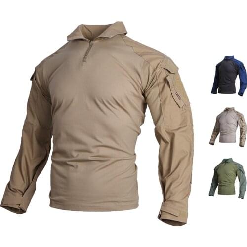 EmersonGear G3 Combat Shirts Tactical Clothing Hunting Airsoft Clothes Mens Military Outdoor Suit Camouflage Multicam Black