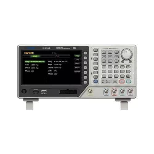 Hantek HDG2022B 2CH 20MHz 250MSa/s DDS Function Signal Arbitrary Waveform Generator 64M Memory Depth USB 7" TFT LCD 16CH Output