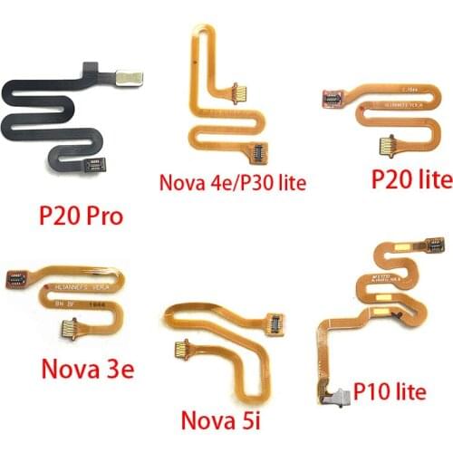 Home Button Fingerprint Touch Id Sensor Connector Flex Cable For Huawei Nova 3 3i 4 4e 5 5i Pro P10 P20 Pro P30 Lite