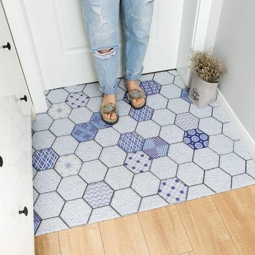 Household Floor Decor Mats Carpet PVC Kitchen Mat Bathroom Mat Entrance Door Mat Carpet Anti-slip Can Be Cut Hallway Door Mats