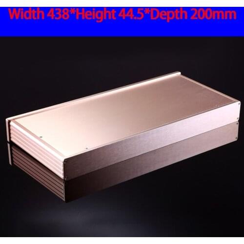KYYSLB 1U 438*44.5*200mm DIY power amplifier aluminum case instrument aluminum case all aluminum case