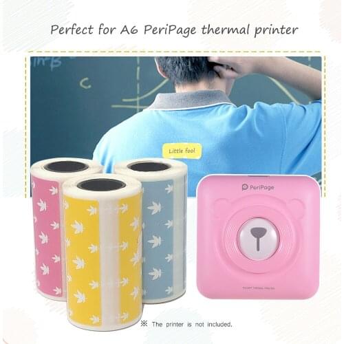 Cute Cartoon Direct Thermal Labels Roll 57*30mm(2.17*1.18in) Strong Adhesive Sticker Clear Printing, 3 Rolls