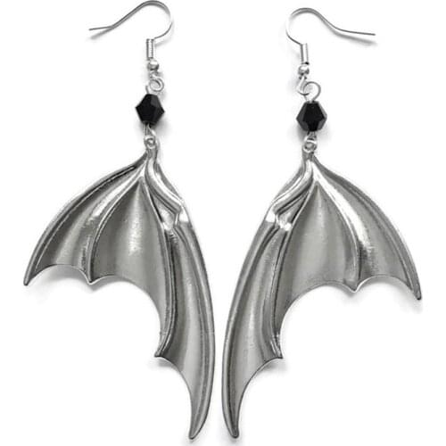 Fashion Bat Wing Earrings,Black Bat Earrings,Halloween Earrings,Vampire Bat Earrings,Bat Lovers,Witches,Gothic Victorian Earring