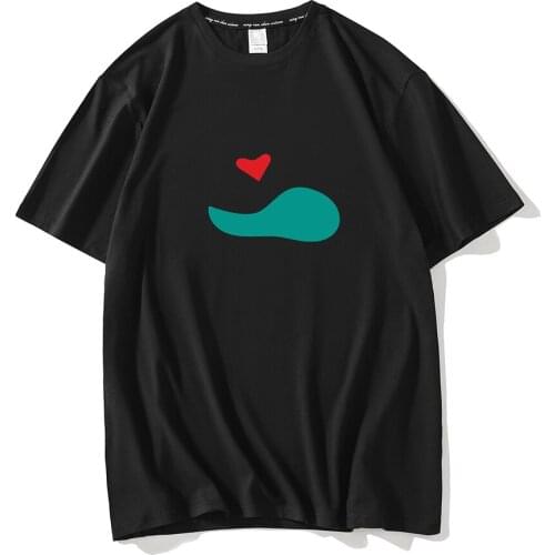 New 2020 Womens T-shirt Fashion Abstract Print T-shirt Round Neck Short Sleeve Couples T-shirts Tees Couples T-shirt Korean
