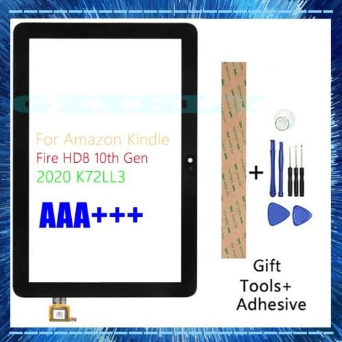 New Original Touch Screen For Fire HD8 10th Gen HD 8 2020 K72LL3 Display LCD Outer Digitizer Front Touch Glass Panel Replacement