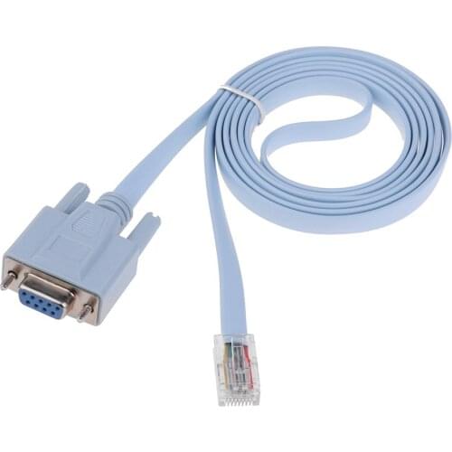 RJ45 Male to DB9 RS232 Female 1.5m 4.9ft Network Console Cable Adapter Converter for Cisco Switch Router