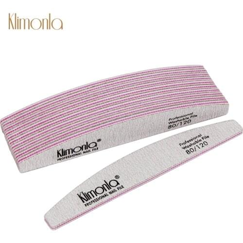 10Pcs Limes a ongles Professional Lima Per Unghie Nail File 80/120 Grit Nail Sanding Gray Band Manicure UV Gel Varnish File Tool