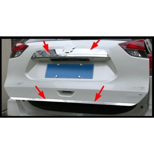 Fit For Nissan X-Trail Xtrail T32 Rogue 2014 2015- 2017 Stainless Steel Rear Trunk Tailgate Tail Gate Trim Cover Molding Garnish