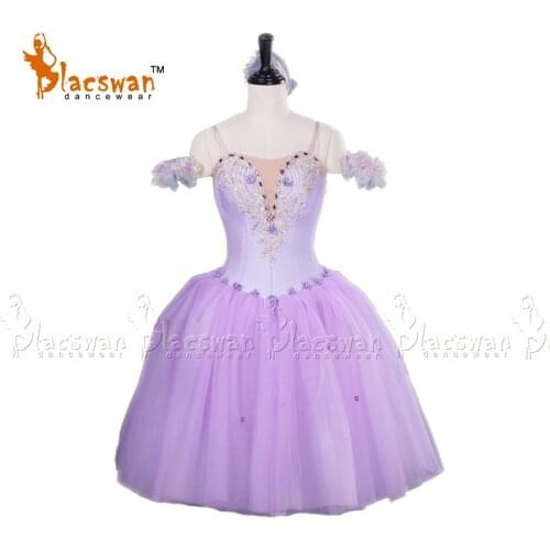 Professional Lilac Fairy Romantic Ballet Tutu Dress BT709 Soft Tulle Long Ballet Dress Stage Performance Ballet Tutu Costumes