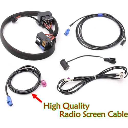 For Golf 7 MK7 Passat B8 Tiguan MQB CAR MIB STD2 ZR NAV Discover Pro Radio Adapter Cable Wire harness