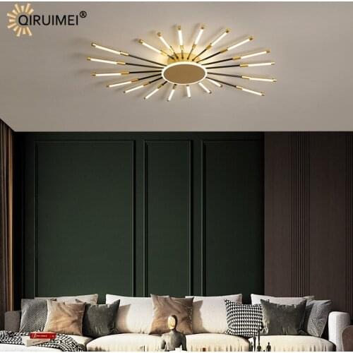 Nordic Home Deco Dimmable New Modern LED Chandeliers Lights With Remote Indoor Lighting Living Dining Room Bedroom Hall Fixtures