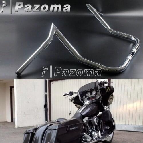 14" Rise 1-1/4" APE Hanger Handlebar Batwing Fairing Handle Bar 37" Wide Drag Bar For Harley Touring Electra Glide FLH/T 82-20