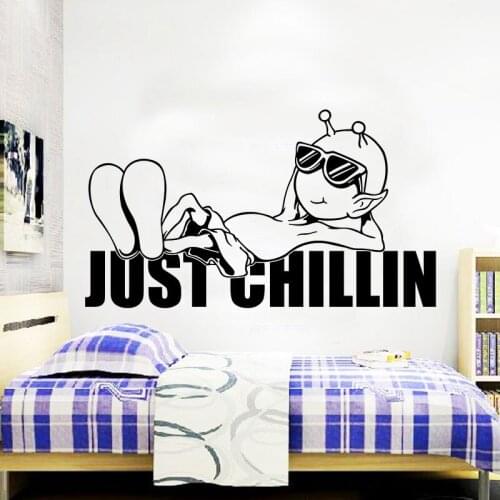 Vinyl stickers, childrens bedroom art decoration, leisurely rest decal bedside decoration suitable for bedroom wall decor ws08