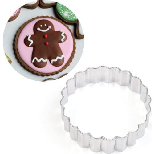 Wavy Round Chrysanthemum Stainless Steel Creative Biscuits Die Cutting Cake Moudel