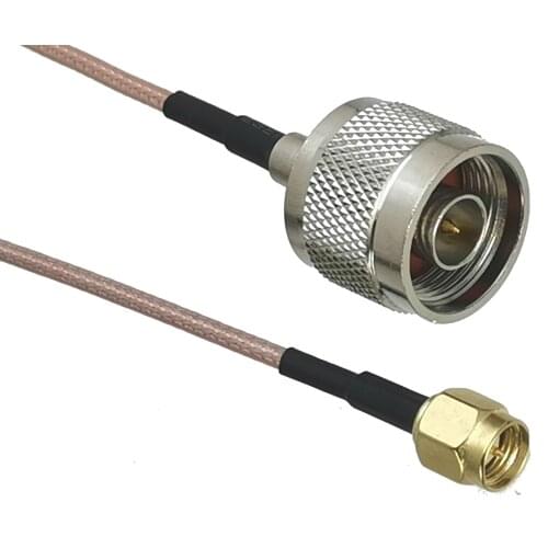 1Pcs RG316 Cable N Male Plug to SMA Male Plug Connector Straight Cable 6inch~10FT